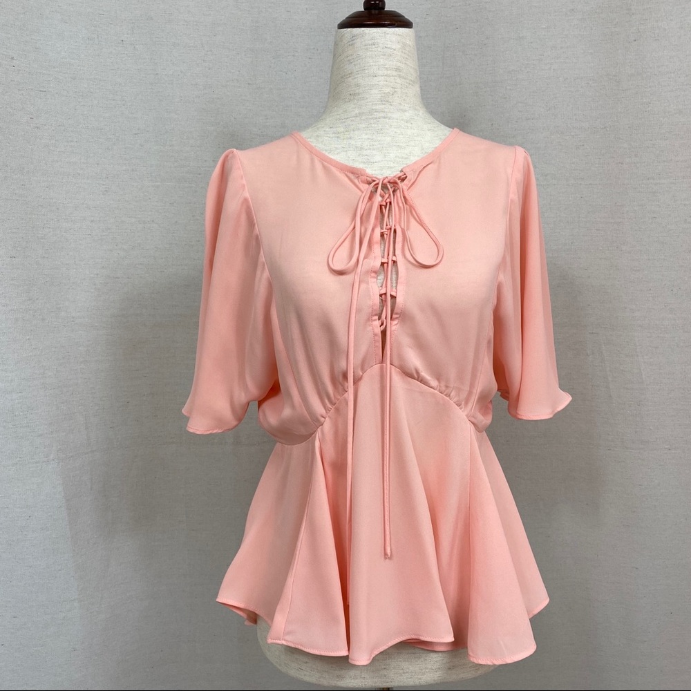 Forever 21 Sheer Pink Blouse